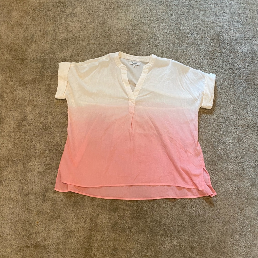 White and Pink Madewell T-Shirt